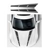 2Pcs Auto Haube Streifen Aufkleber Sportlichen Stil Auto Körper Tür Seite Motor Motorhaube Aufkleber für RV Yacht Lkw