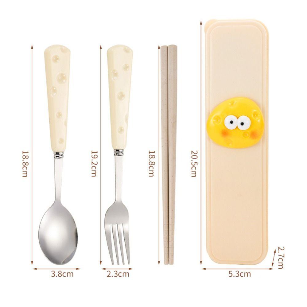 

Ложка для сыра из нержавеющей стали с мультяшным рисунком, студенческая посуда, прочный набор столовых приборов