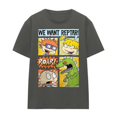 Rugrats Unisex Adult We Want Reptar! Comic T-Shirt