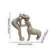 Woman and Dog Statue Resin Crafts Decorative Ornament Small Collection Sculpture for Shelf Tabletop Indoor Living Room Bedroom
