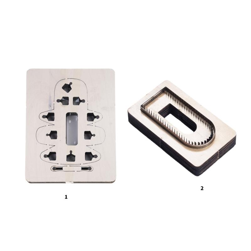 Fashionable Small Leather Cutting Die Convenient for Craft Handbag Coin Holder Keychain and Without Sewing Card Designs