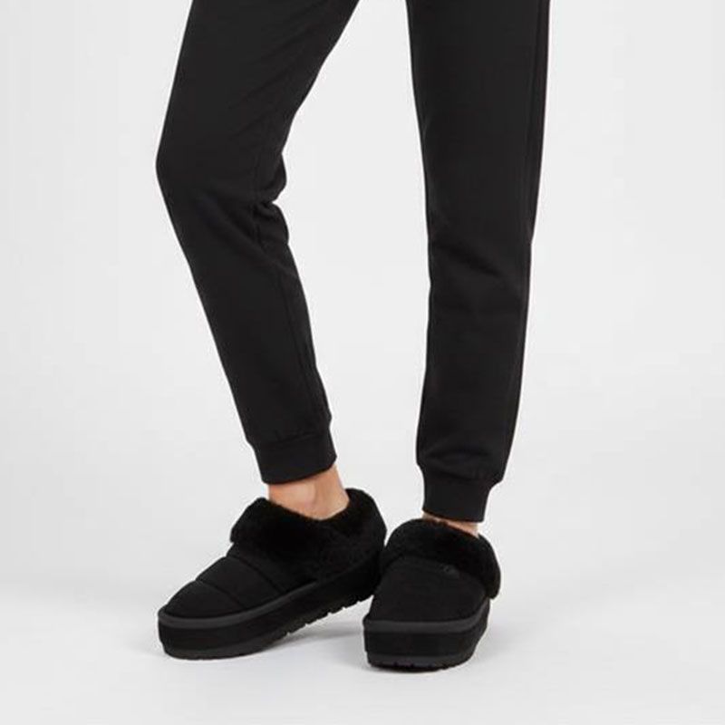 BURTON OF LONDON Women's Pola Faux Fur Lined Slip-On Mule