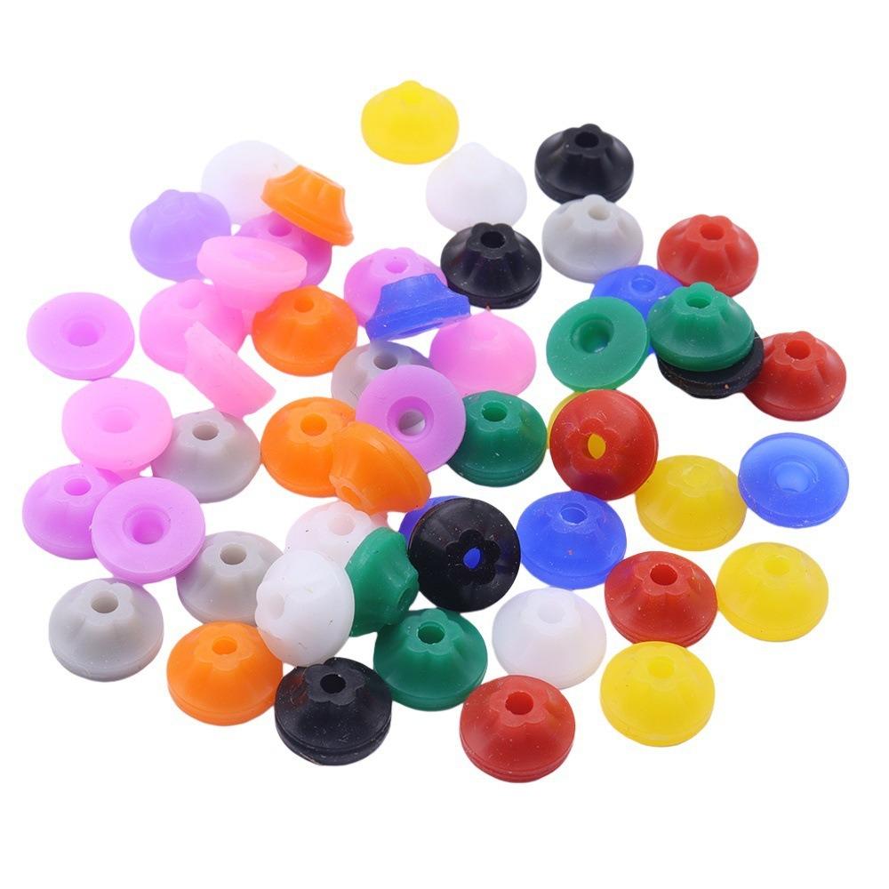 50pcs Mixed Colors Dust Cap Reusable Dust Cover New Nail Drill Dust Guard  at Home Use