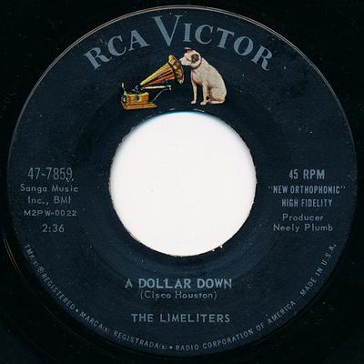 7inch Record LIMELITERS - A Dollar Down / When Twice The Moon 477859 RCA Victor 1961 US Folk Used