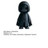 Yousheng 3D Printed Halloween Ghost Figurine, Spooky Ghost with Cloak Statue, Funny Cute Ghost Sculpture Ornaments for Halloween Indoor Home Office