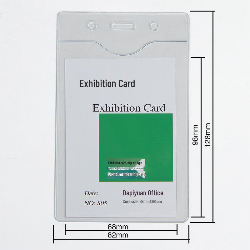 Transparent PVC ID Card Holder with Lanyard for Work or Exhibition
