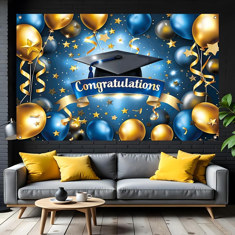 1 Graduation Party Banner, Polyester Durable Wall Decor, Suitable for Room, Photo Studio, Home and Outdoor Lawn Decoration