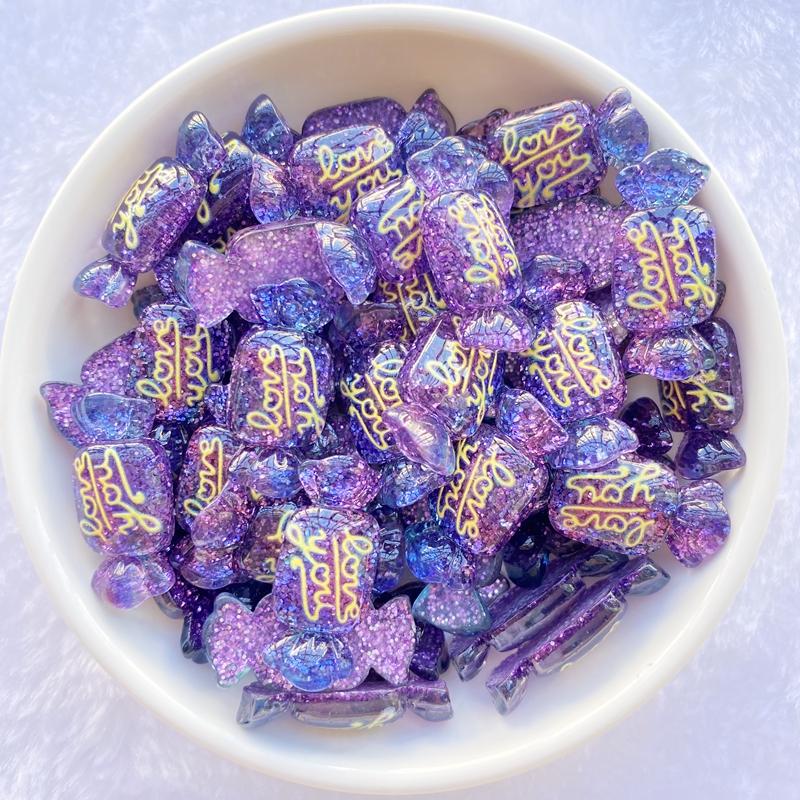 

12Pcs New Cute Mini Mixed Candy 3D Resin Charms Flat Cabochons Embellishment