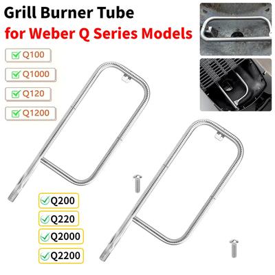 60040 60041 Grill Burner Tube 304 Stainless Steel Burner for Weber Q100 Q120 Q1000 Q1200 for Weber Q200/Q220/Q2000/Q2200