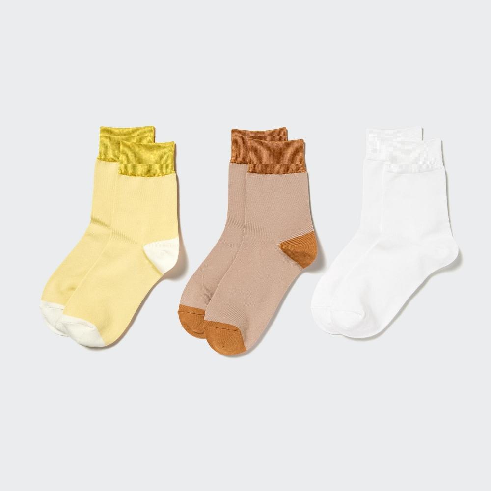 

Комплект обычных носков UNIQLO JAPAN, 3 пары, цветной блок