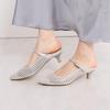 HIMIKO/Himiko/Pointed Toe Mesh Mule/651512 Gray 240