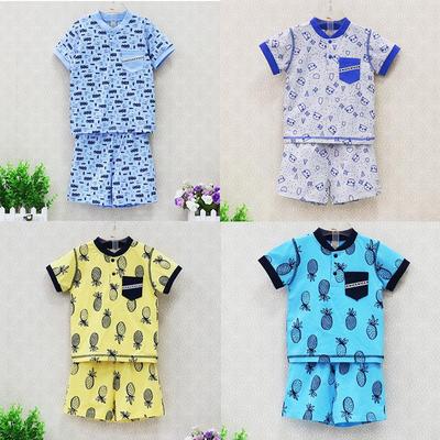 Kinder Baby Jungen 2-teiliges Set Jungen Kurzarm Shorts T-Shirt Shorts Anzug Sommer Cartoon Baumwolle Outfits