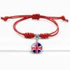 Red Bracelet Trendy With Timeless Gem European Country Flags Unisex Material Mixed
