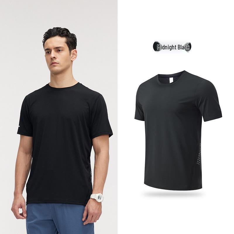 

Мужская быстросохнущая футболка с коротким рукавом для велоспорта, отводящая влагу S (Recommended 55-60 kg) полночь/чёрный
