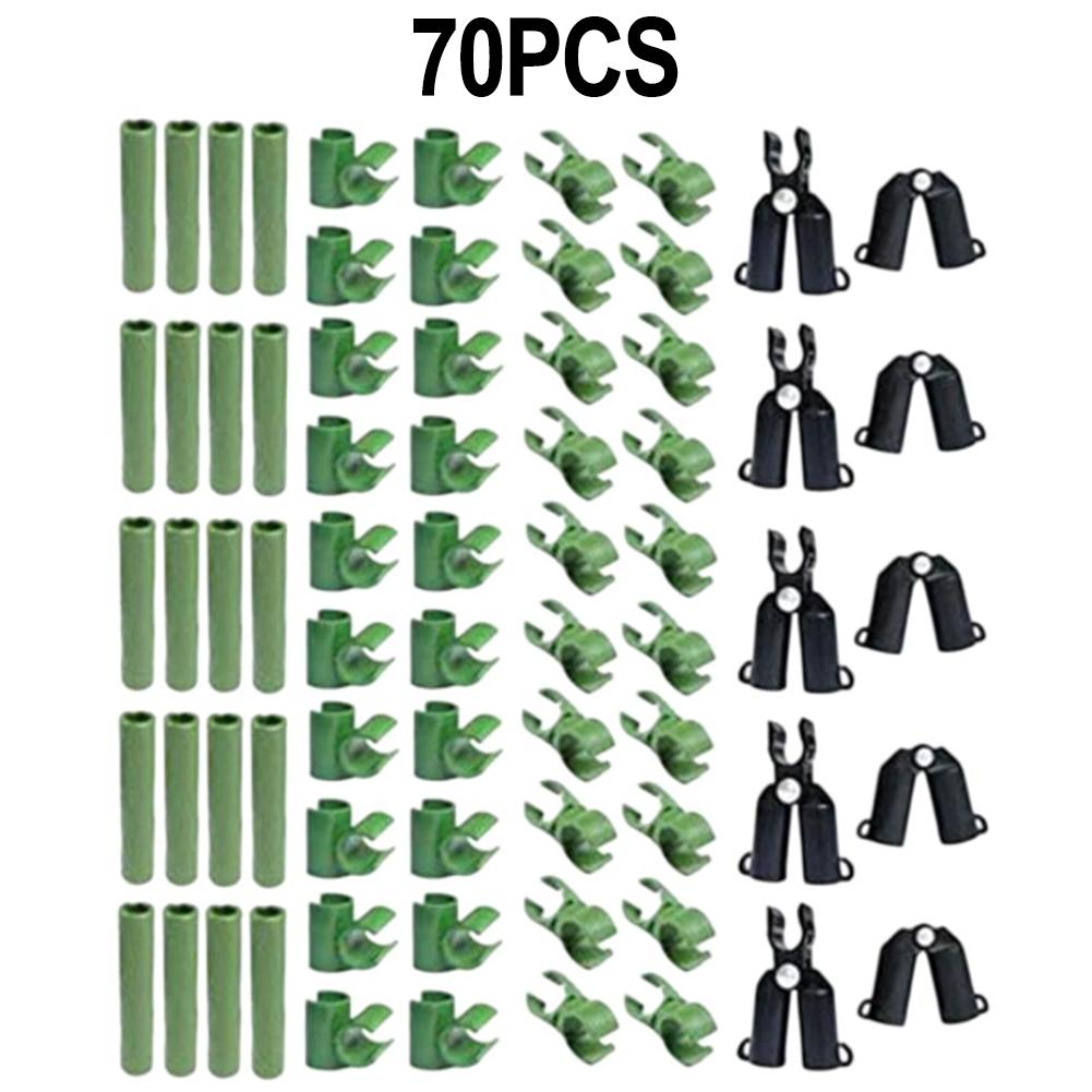 

70 PCS Plastic Clips Plant Support Fixed Connector Pillars Greenhouse Gardening Fixed Bracket Climbing Pergola Connector