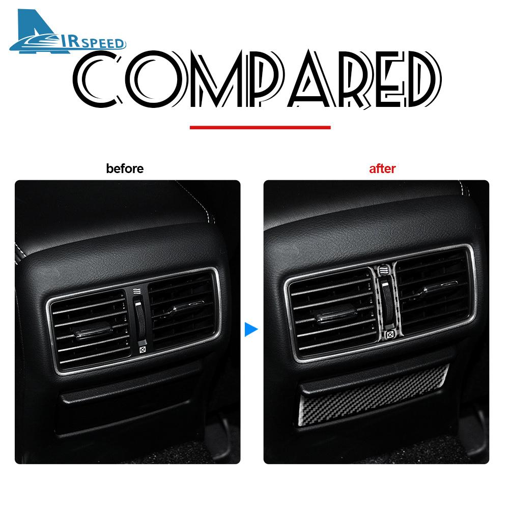 Real Soft Carbon Fiber for Infiniti Q50 2013 2014 2015 2016 2017 2018 2019 2020 Accessories Car Rear Panel Air Outlet Sticker