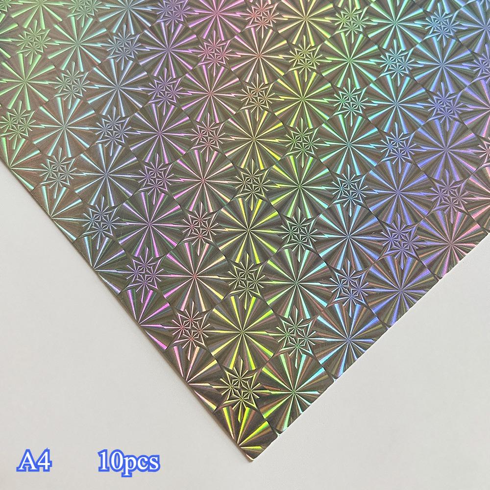 Laser Flash Paper Cross Border Hot SaleColorful ThickLaser Paper Gold SilverCard Paper Craft Paper Aluminum Foil PET MirrorPaper