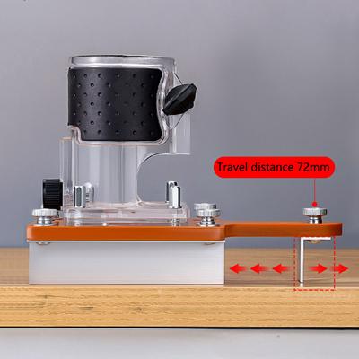 1Pc Wood Router Slotting Locator Tool with Limit, 2 In 1 Slotted Base & Fastening Bracket Handheld Edge Trimmer Milling Cutting