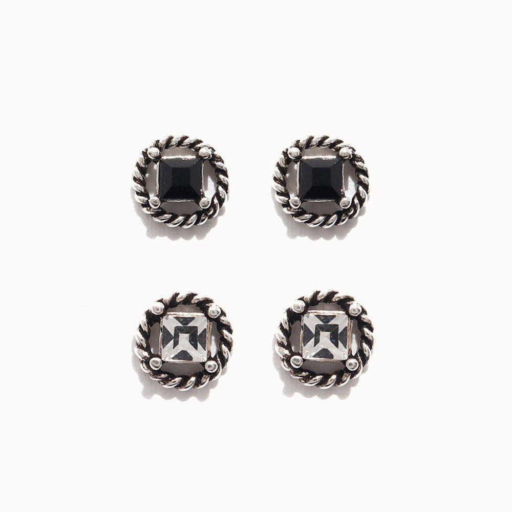 J.Lauren 0M02683 Antique Twisted Basic Silver Earrings