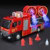 1/18 Hasičské auto Hračka Odlévaný kov Výfuk kouře Model hasičského auta Klučičí hračky Sběratelský