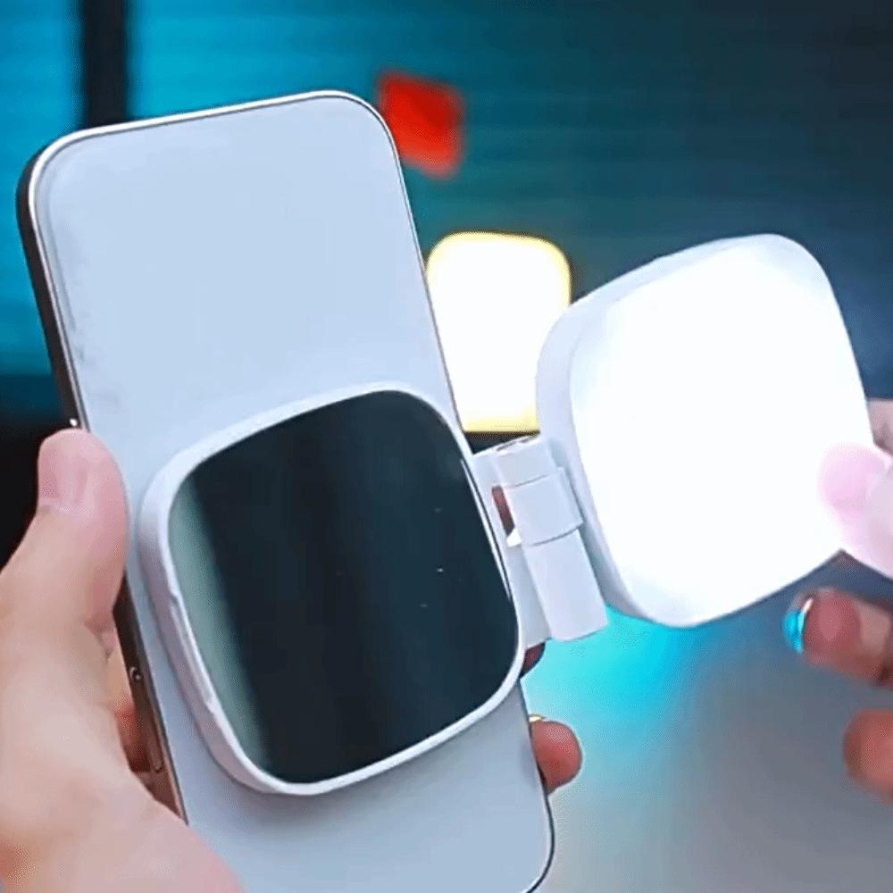 with Makeup Mirror Mobile Phone Fill Light 3 Color Folding LED Phone Fill Light Vlog