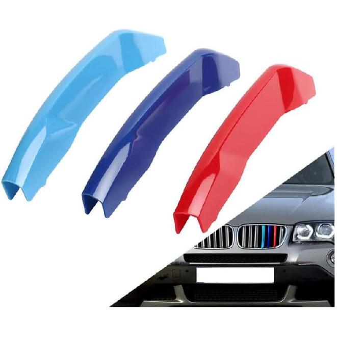 Automotive Grille Insert Trims Strips Front Center Kidney Grilles Compatible with 2016-2019 BMW X1 7-Beams Grille Insert Accessories