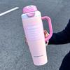 1pc Stainless Steel Dual-Waterway Tumbler, 1200ml Handled Insulated Mug, Portable Outdoor Sports Cold Cup, Couple Gift