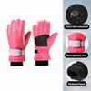 Warm Fleece Lining Winter Ski Gloves Waterproof Finger Gloves Durable Kids Snow Gloves  for Boys