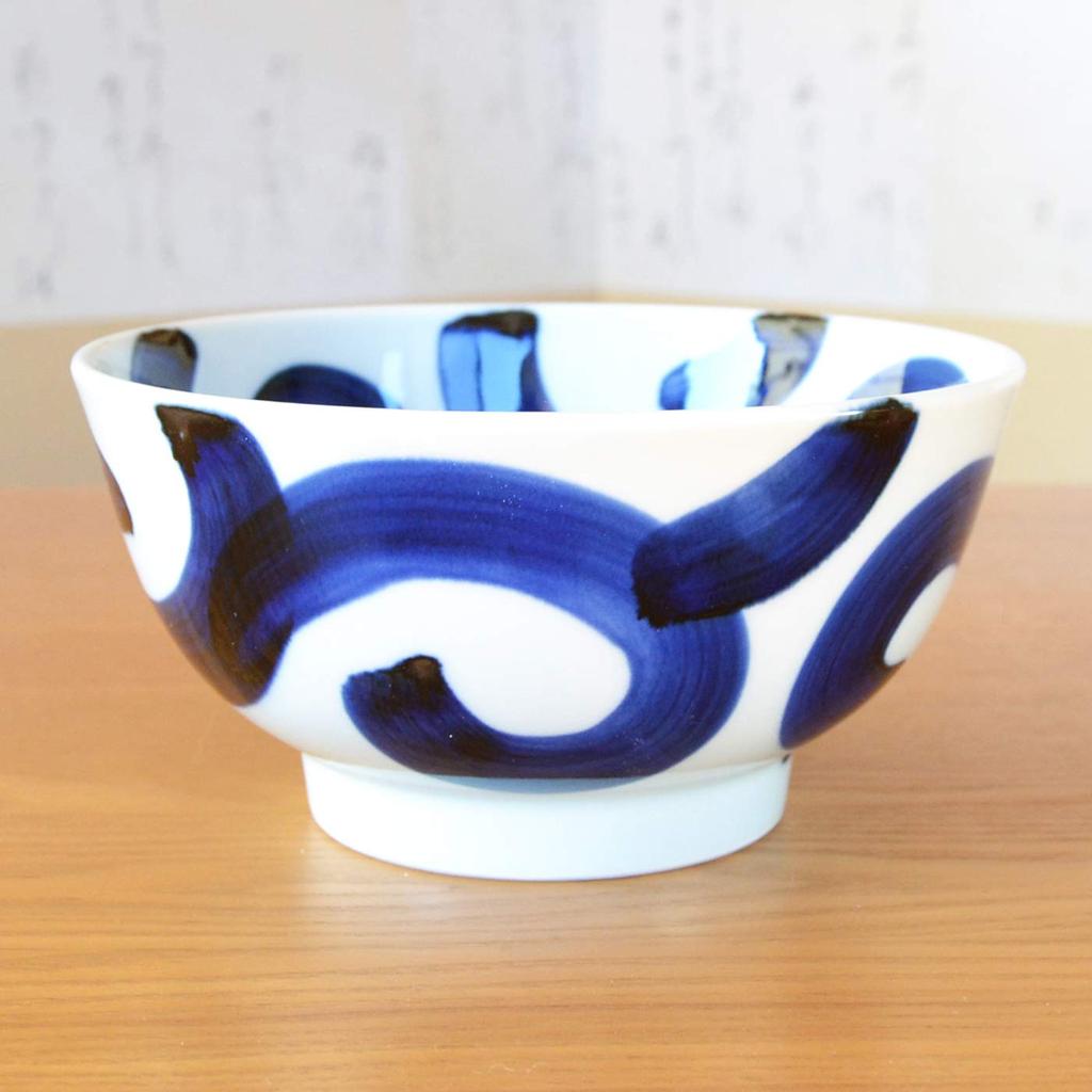 Bowl Stylish Noodle Bowl Bowl Tableware Bowl Bowl Container Arita Ware Hasami Ware Thick Arabesque Noodle Bowl Made In Japan 17.2cm