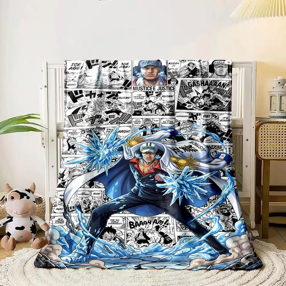 A marine character using ice powers in a dynamic battle setting. for all seasons blanket lunch break throw gift 80cm x 120cm