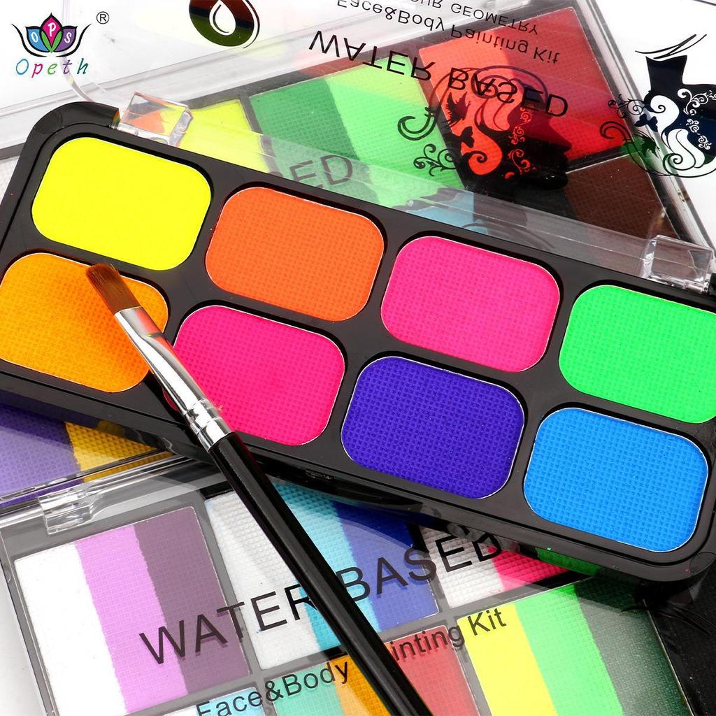 Multicolor Water-Soluble Face and Body Paint Set for Kids' Opera and Face Painting
