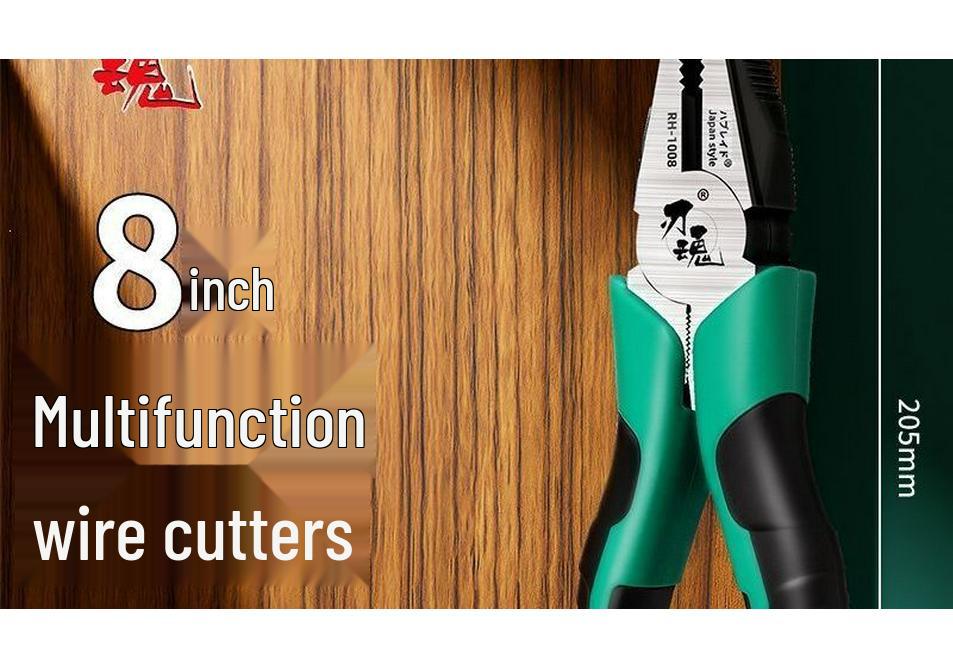 Three-Piece Industrial Grade Japanese Steel Pliers Set: Wire, Needle-Nose, and Diagonal Pliers for Electricians