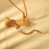 Ins Personalized Retro Devil's Eye Inlaid Rhinestone Tennis Chain Plated 18k Gold Three-layer Bracelet Stainless Steel Jewelry