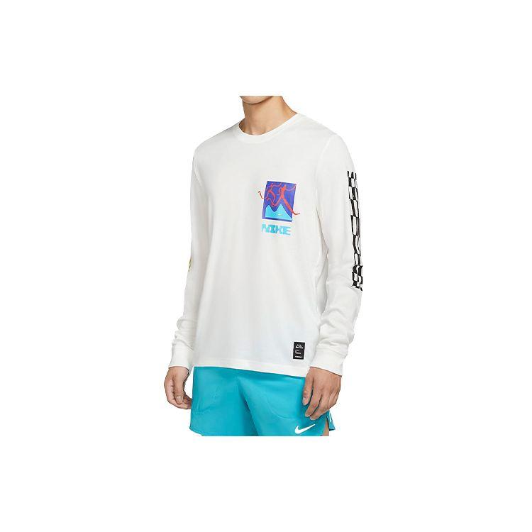 Nike Dri-FIT AIR Men s Long Sleeve Training Running T-Shirt Sail White CW0942-133 S