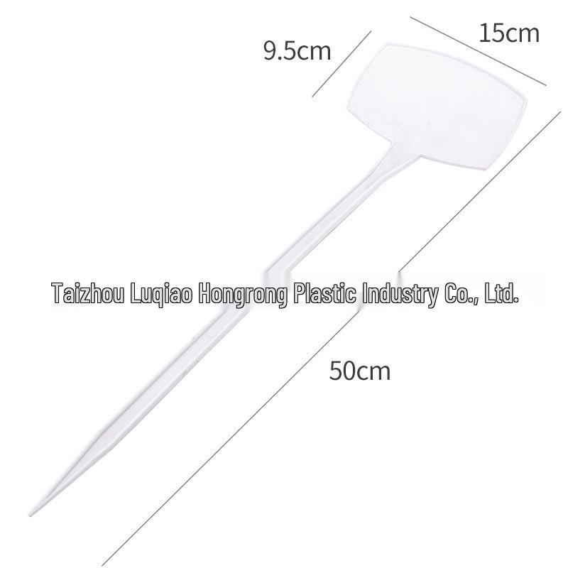Large Thickened Plastic Ground Stake with Fan-shaped Marking Label for Gardening