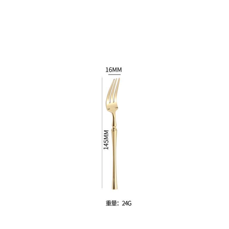 Golden Western Cutlery Set 304 Stainless Steel Mirror Spoon Steak Knife Fork Chopsticks Dinnerware Kitchen Tableware Utensil