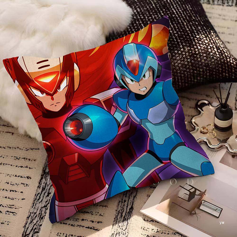 Mega Man X anime Personalized picture text home decorative pillows Household Gifts 45x45cm