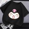 2025 T-shirt MINISO Vêtements pour enfants Anime Filles T-shirt Dessin animé Mélodie Kuromi Été Mignon Haut Coton Enfants Manches Courtes
