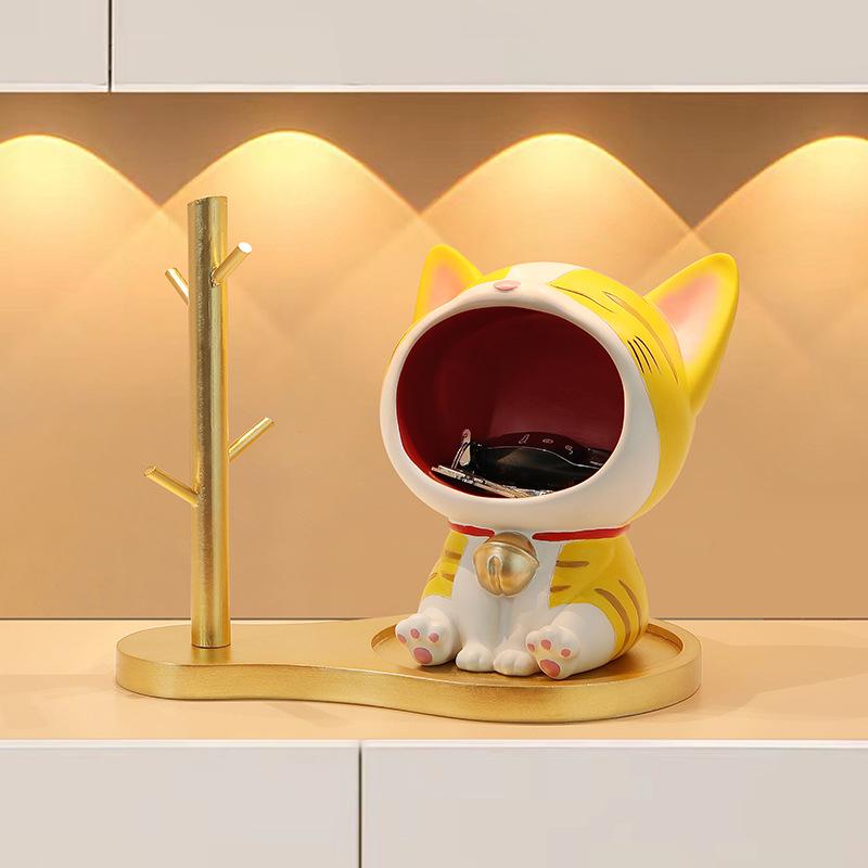 BeauNook Cartoon cute big mouth desktop ornament porch key storage home living room home decoration housewarming gift