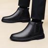 Autumn Winter Plush Snow Boots New Designer Ankle Boots for Men Fashion Casual Shoe Zipper High Top Man Chelsea Boots Warm Botas