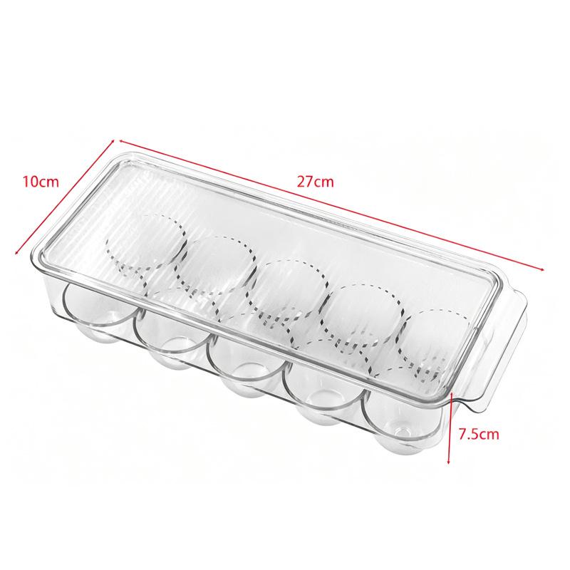 Egg Storage Box with Lid, Food-Grade Plastic, Kitchen Refrigerator Organizer