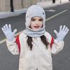 3Pcs/Set Kids Hat Scarf Gloves Set Solid Color Twist Texture Fleece Lining Earflap Hat Touchscreen Gloves Neck Warmer Set Cold Weather Accessories