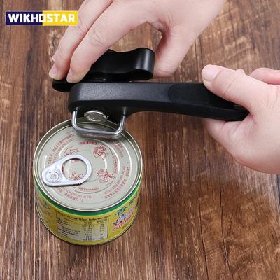 1pc Plastic Professional Kitchen Tool Safety Hand-actuated Can Opener Side Cut Easy Grip Manual Opener Knife for Cans Lid