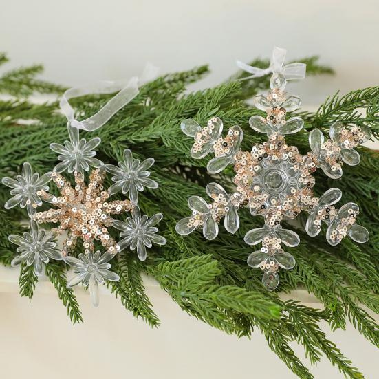 Christmas Acrylic Hanging Ornament Glitter Clear Reindeer Butterfly Pumpkin Carriage Snowflake Dragonfly Ballet Girl Xmas Tree Hanging Ornament