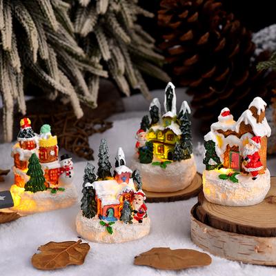 Vánoční dekorace, Pryskyřičný perníkový domeček, Malý domeček, Santa Claus, Sněhulák, Mikro krajina, Pryskyřičné ozdoby, Ozdoby na vánoční dekoraci