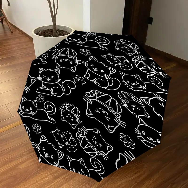 1PC Cat Paw Umbrella-8-Rib Reinforced Portable Folding Travel Suitable for All Seasons Outdoor Daily Use-H0328