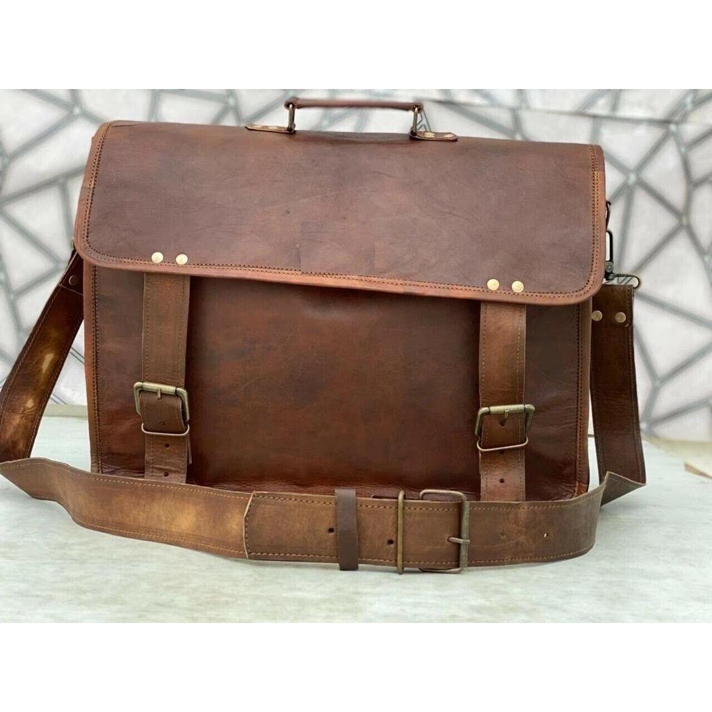 Bags  Leather Messenger Shoulder Laptop Bag Briefcase Men's Worldwided