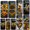 Bee Keeping Honey Animal Phone Case Cover for Samsung Galaxy Z Flip 7 6 5 4 3 5G Flip3 Flip4 Flip5 ZFlip6 ZFlip7 Black Fundas Cl