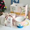 School Gifts for Girls, Ceramic Mugs for Girlfriends, Office Breakfast, Oat Cups, Practical Souvenirs, Gift Boxes