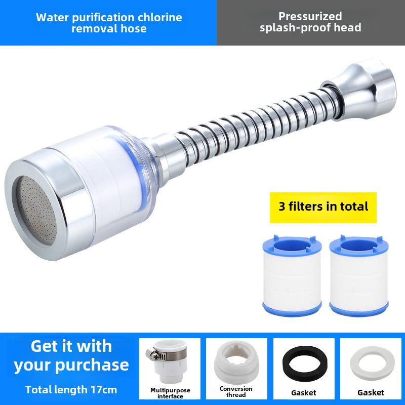 Water-Saving Kitchen Faucet Filter & Splash Head Extension